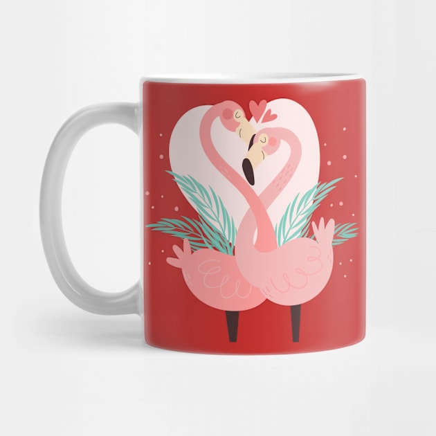Flamingos Love by Mako Design 